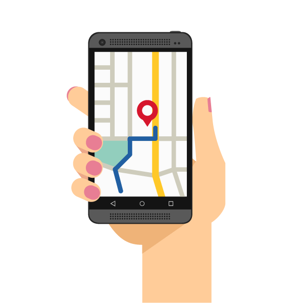 Searching store location on a mobile phone
