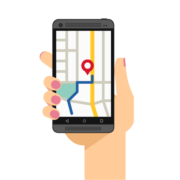 Searching store location on a mobile phone